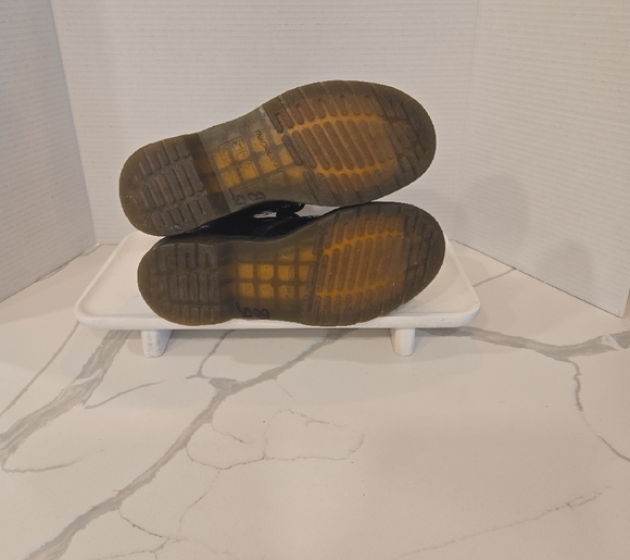 Dr. Martins Womens Black Patent Leather Combat Boots Size 7 - Picture 6 of 9